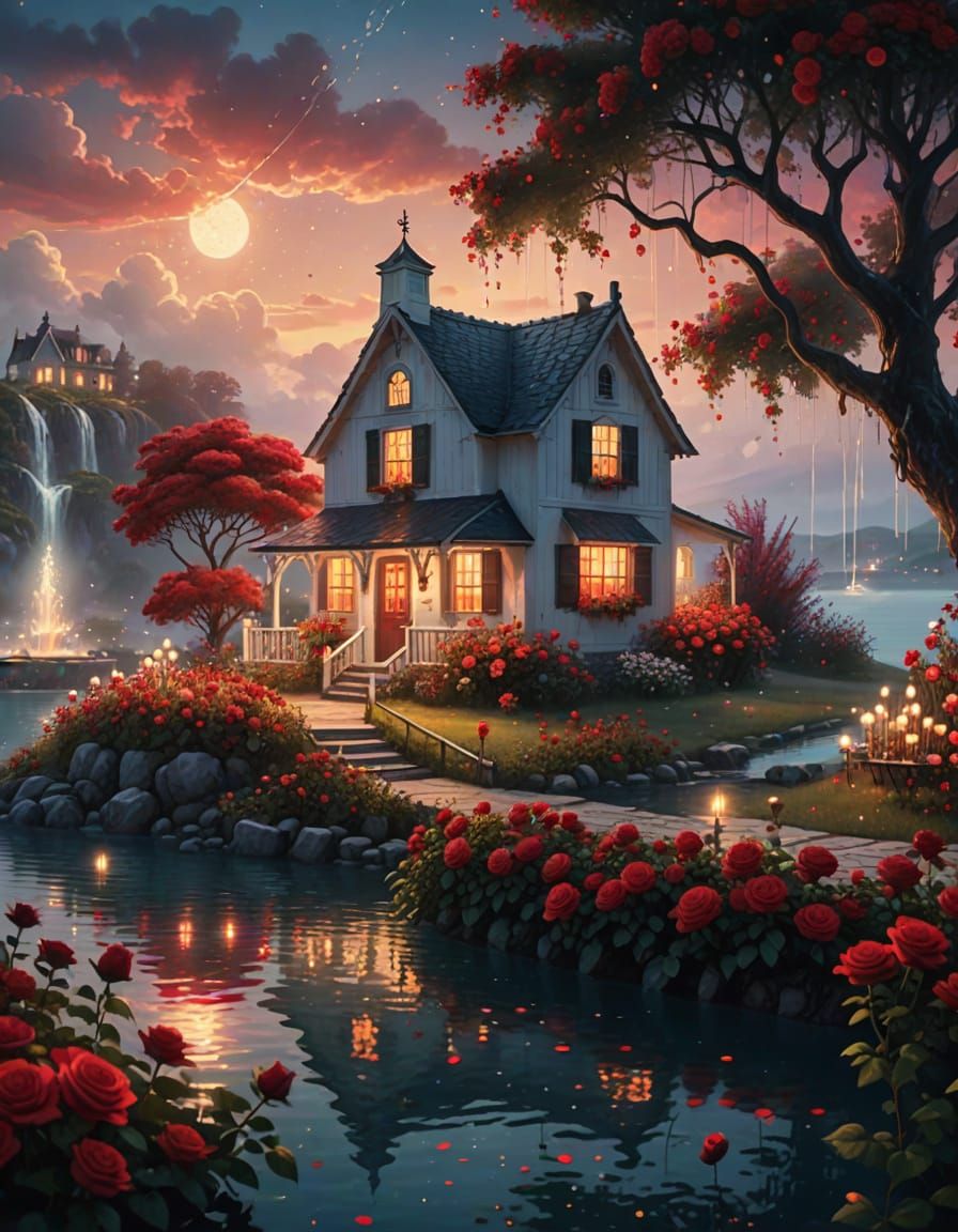 Enchanting Farmhouse on Island with Roses