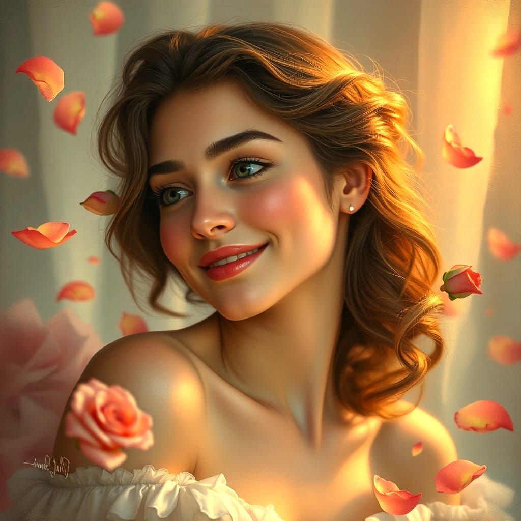 Romantic Pastel Landscape in Soft Focus