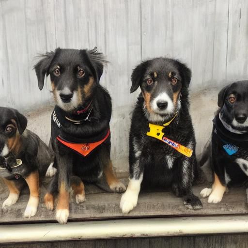 AI Generated Image of Dogs