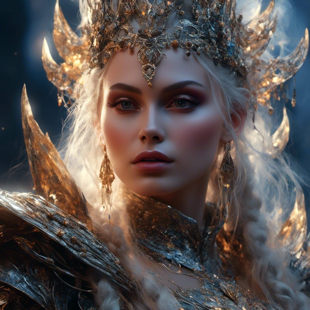 High Fantasy Elf Queen Portrait in Twilight