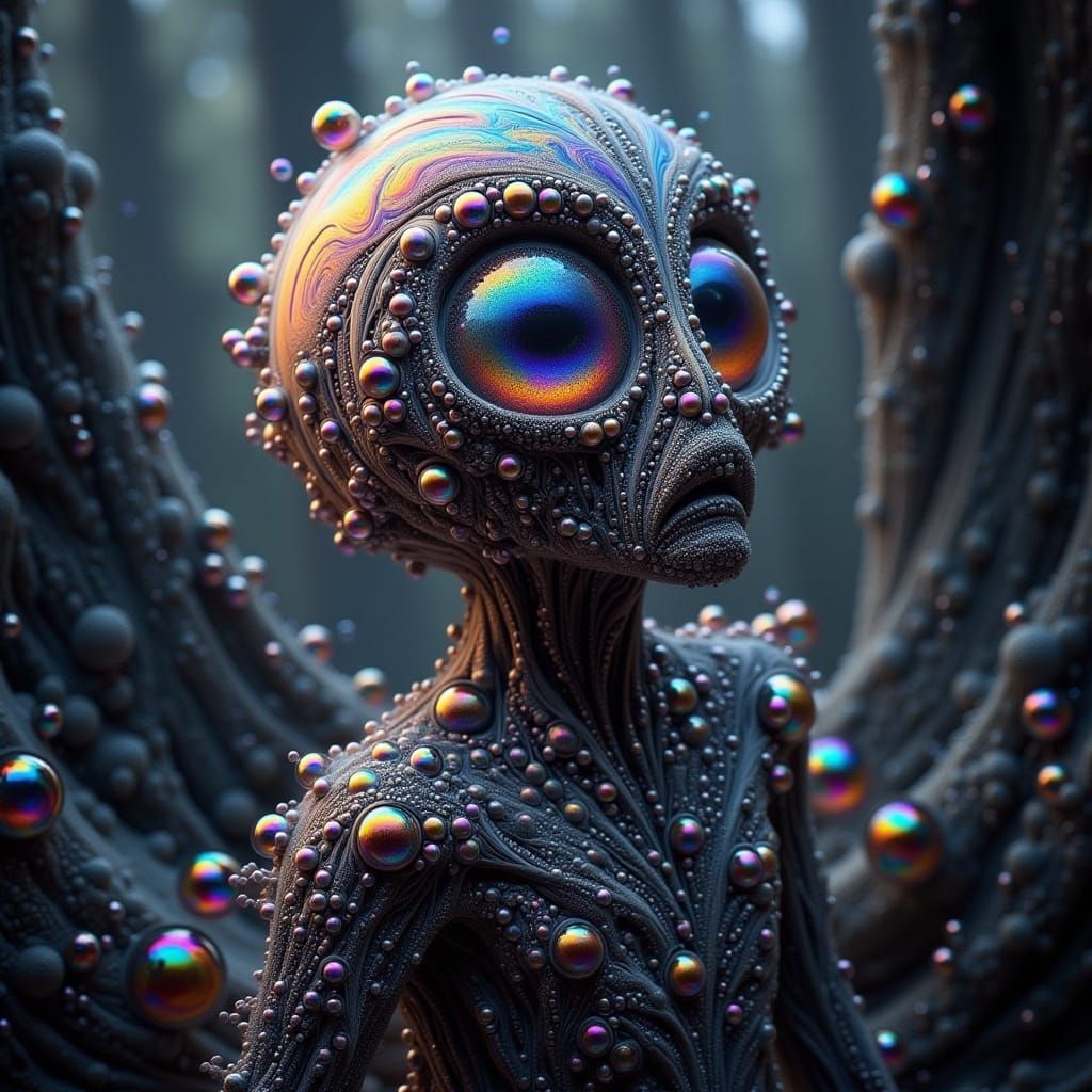 Enchanted Forest Scarecrow with Bubbly Head