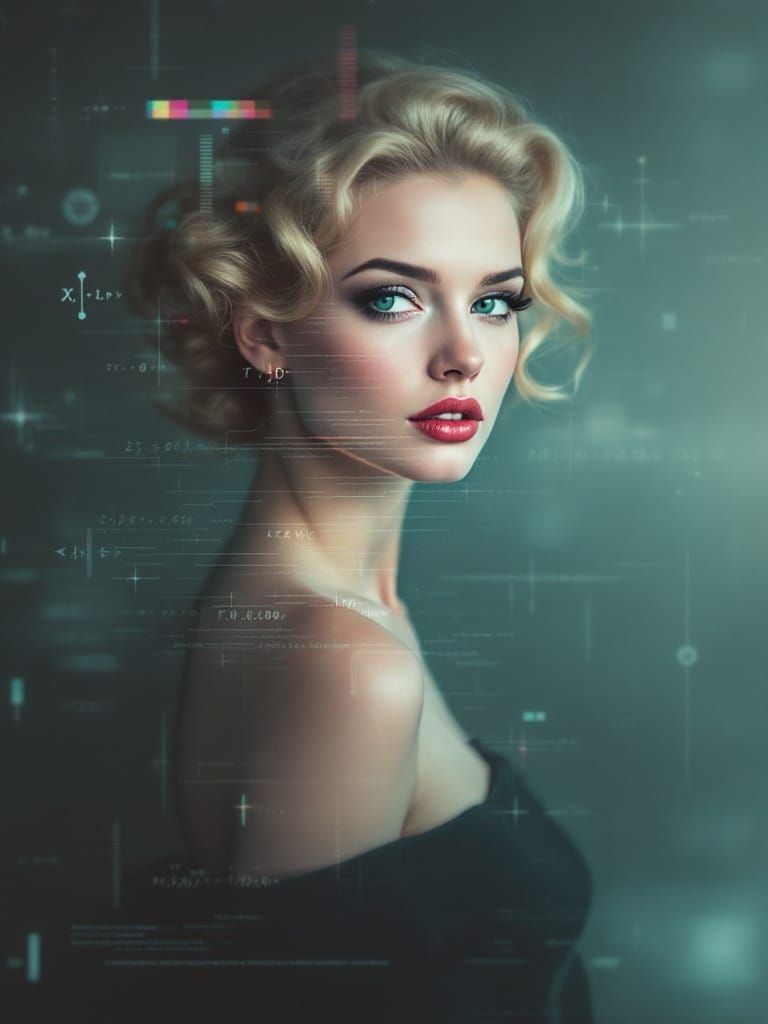 Glitch Art Portrait Inspired by Ryoji Ikeda