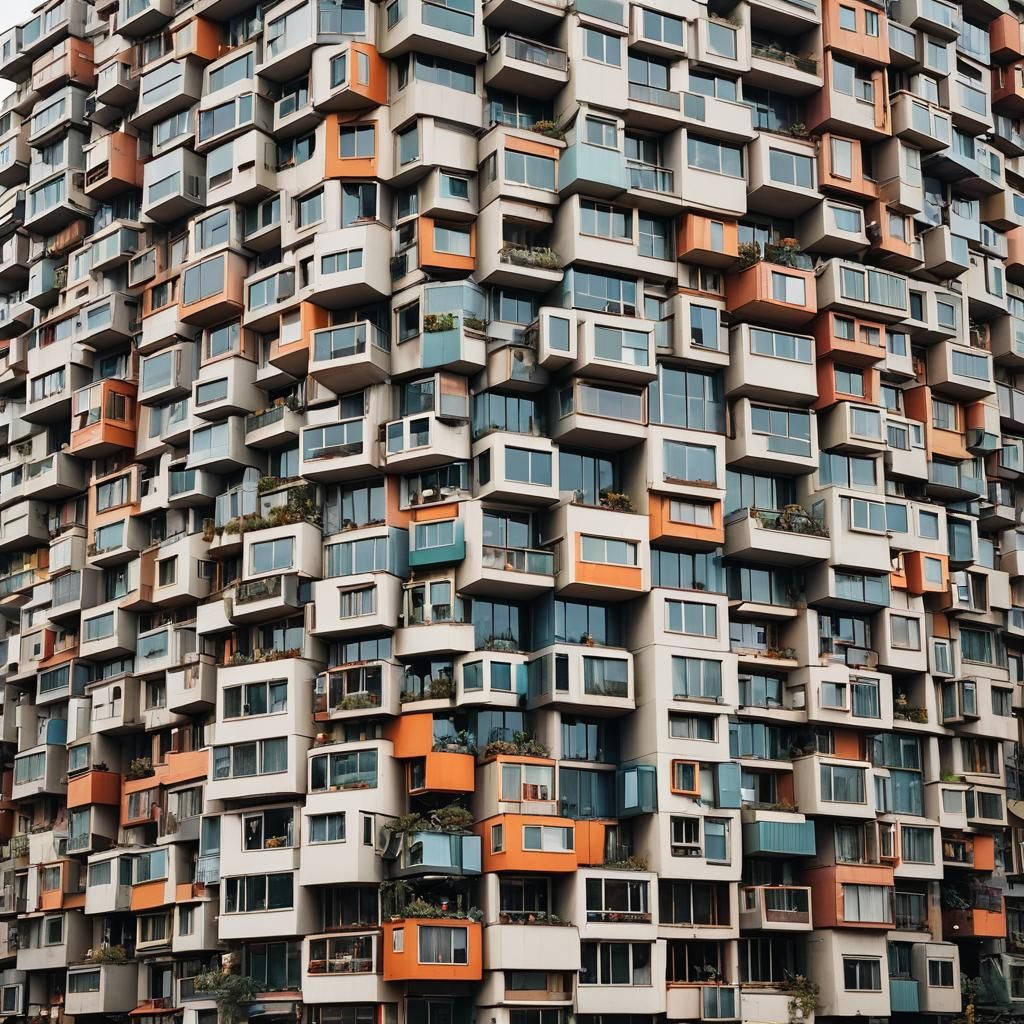 Postmodern Building Made of Everyday Objects