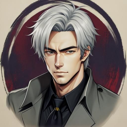 Handsome Anime Style Portrait