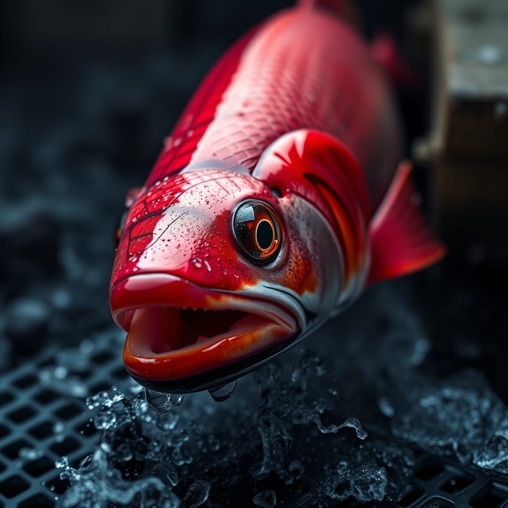 Hyperrealistic Red Salmon in High Definition