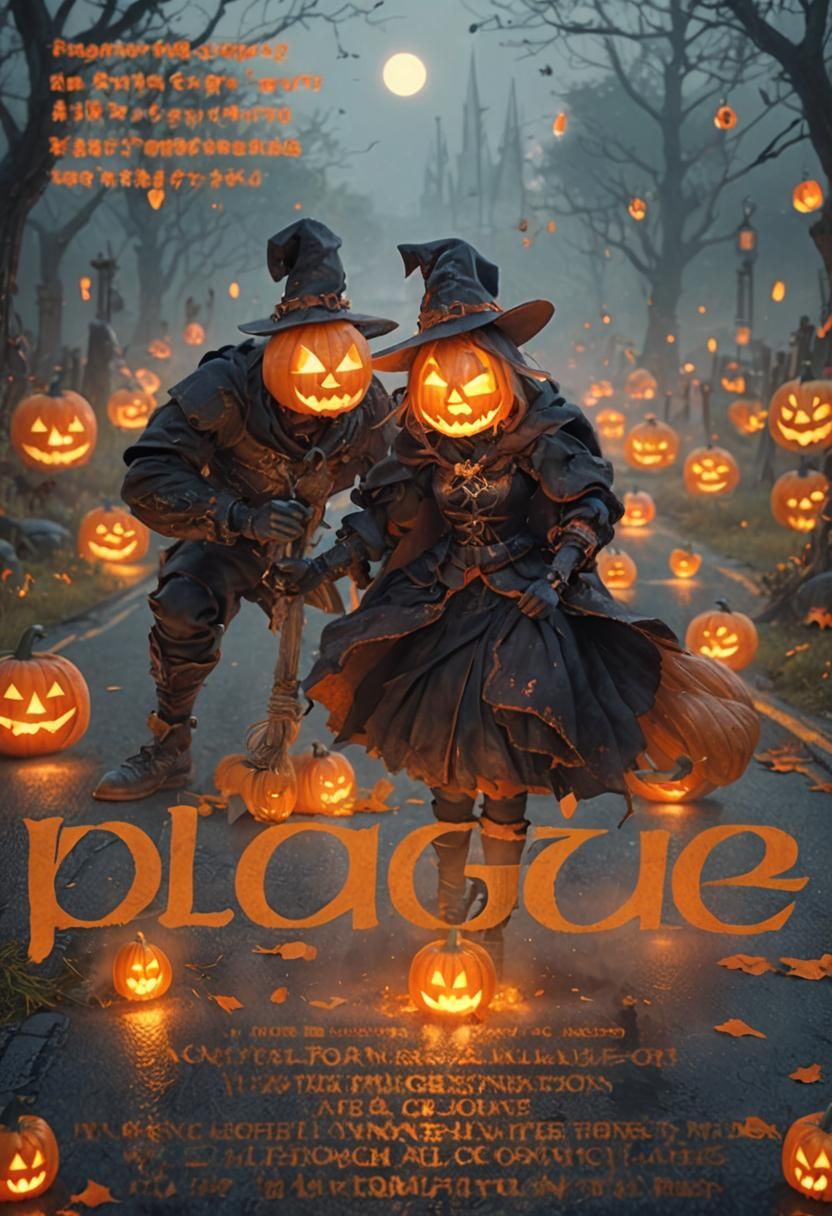 Halloween night By artist "anime", 3d anime art, inspired by...