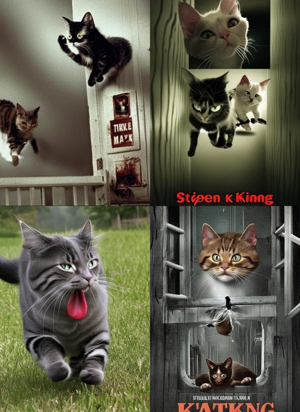 cats in Stephen king style