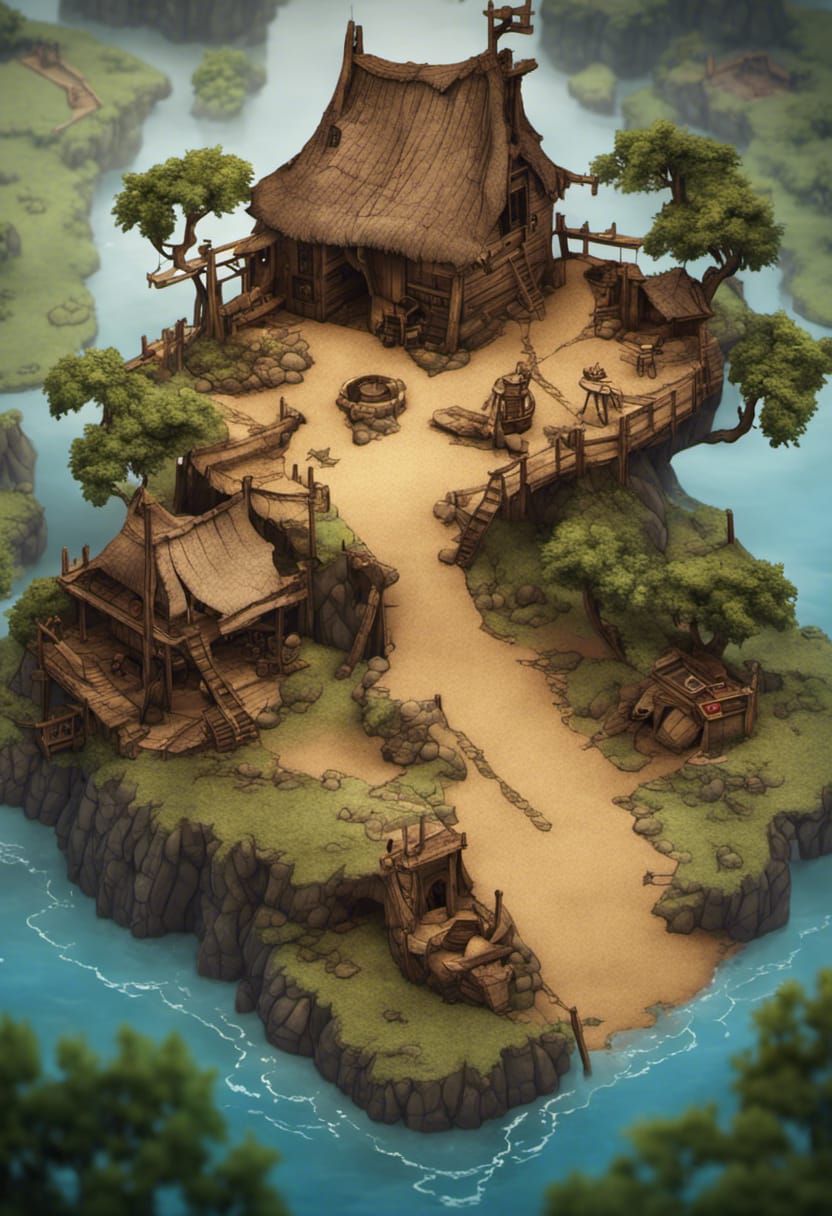 Pirate island battlemap