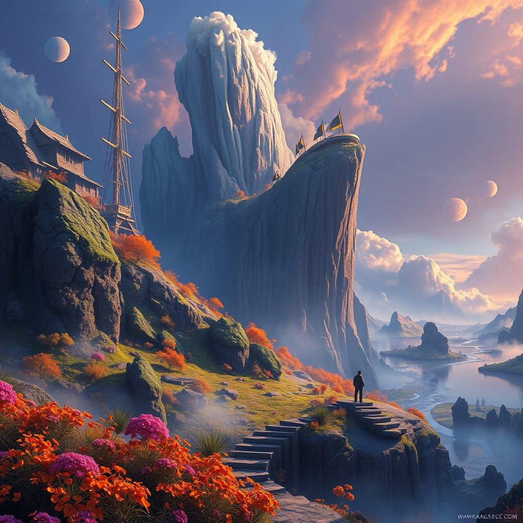 Ethereal Dreamscape in Matte Painting Style