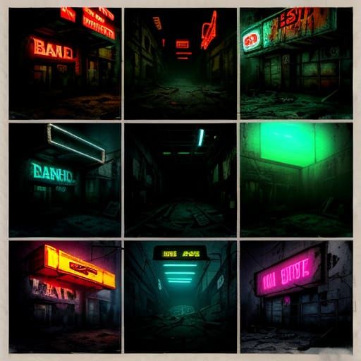 Post-Apocalyptic Dadaist Collage in Neon Tones