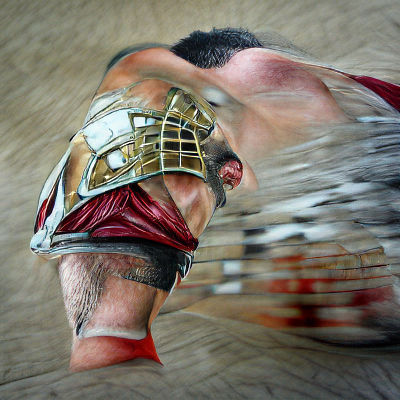 Hyperrealistic Roman Gladiator Ready for Battle