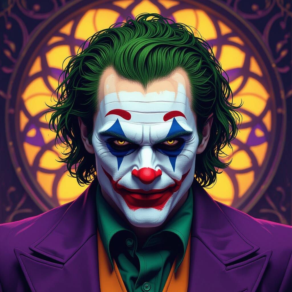 Joker Dark Fantasy Concept Art with Volumetric Lighting