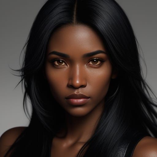 Confident Woman in High-Contrast Studio Lighting