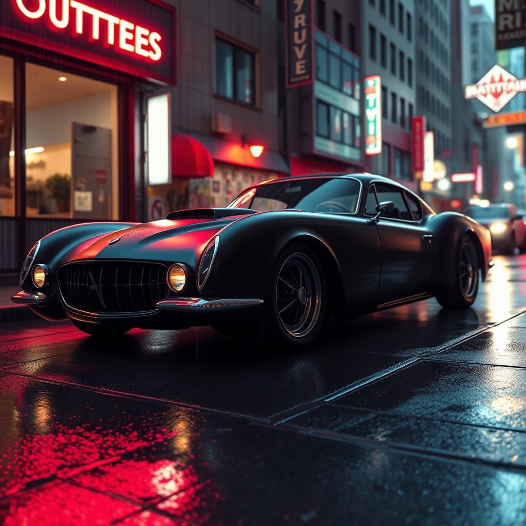 Art Deco Car in Gotham Alley