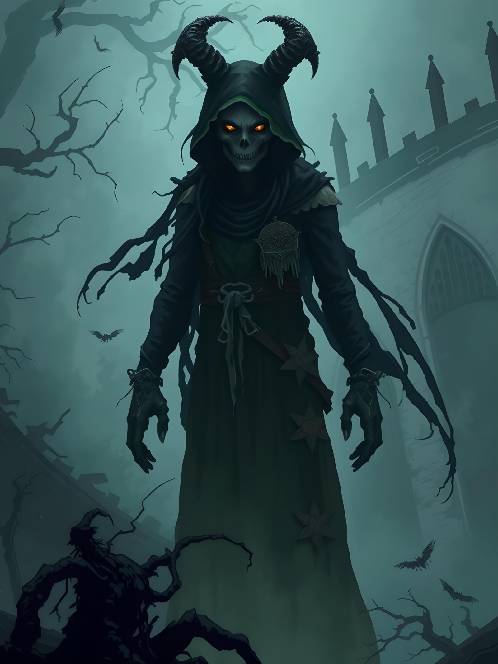 Creepy 8-bit Pixel Art RPG Character