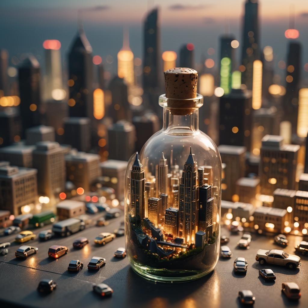 City in a Bottle: Cinematic Macro Photography