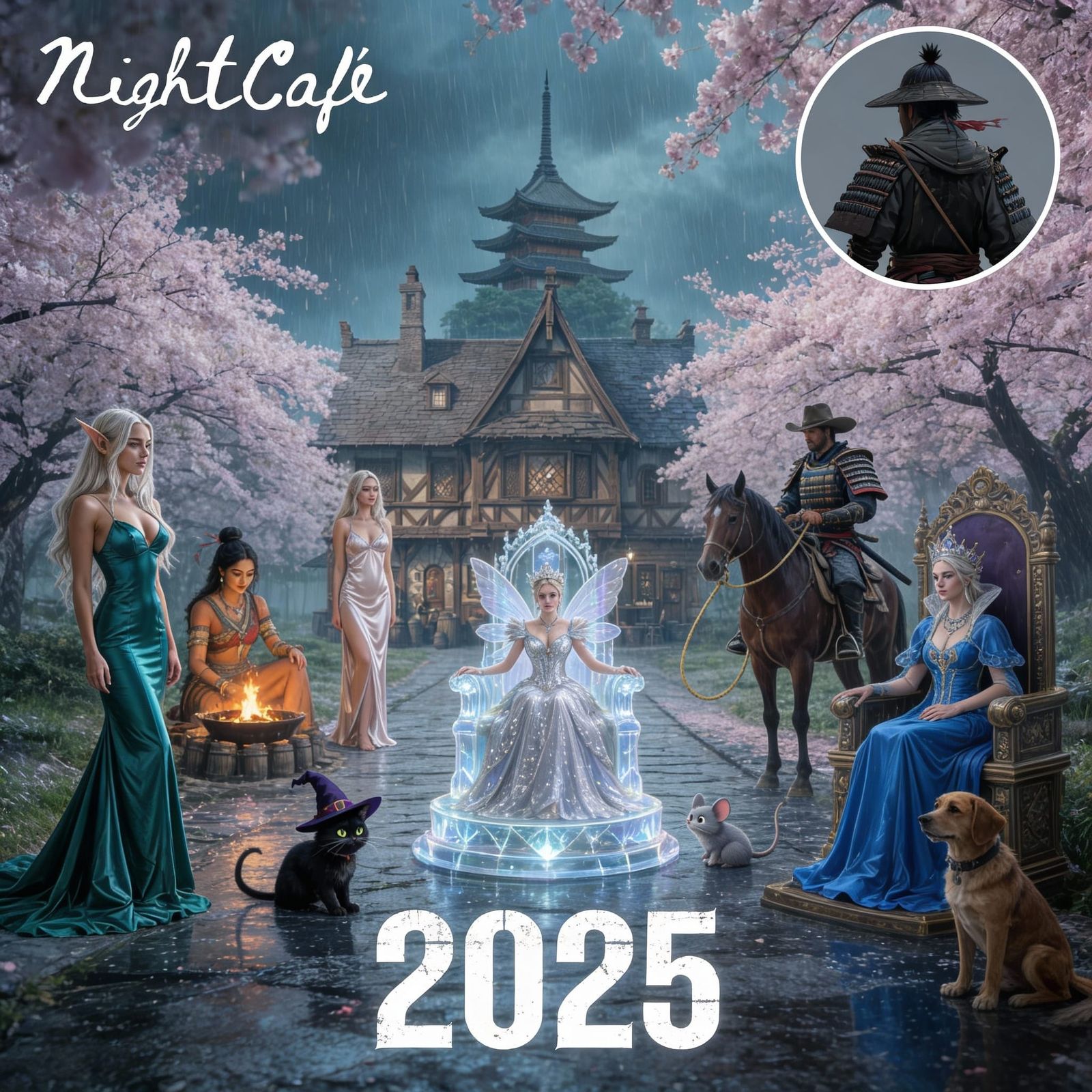 AI Collage of NightCafe Creations 2025