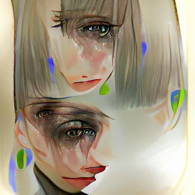 Expressive Portrait of Heartache and Sorrow