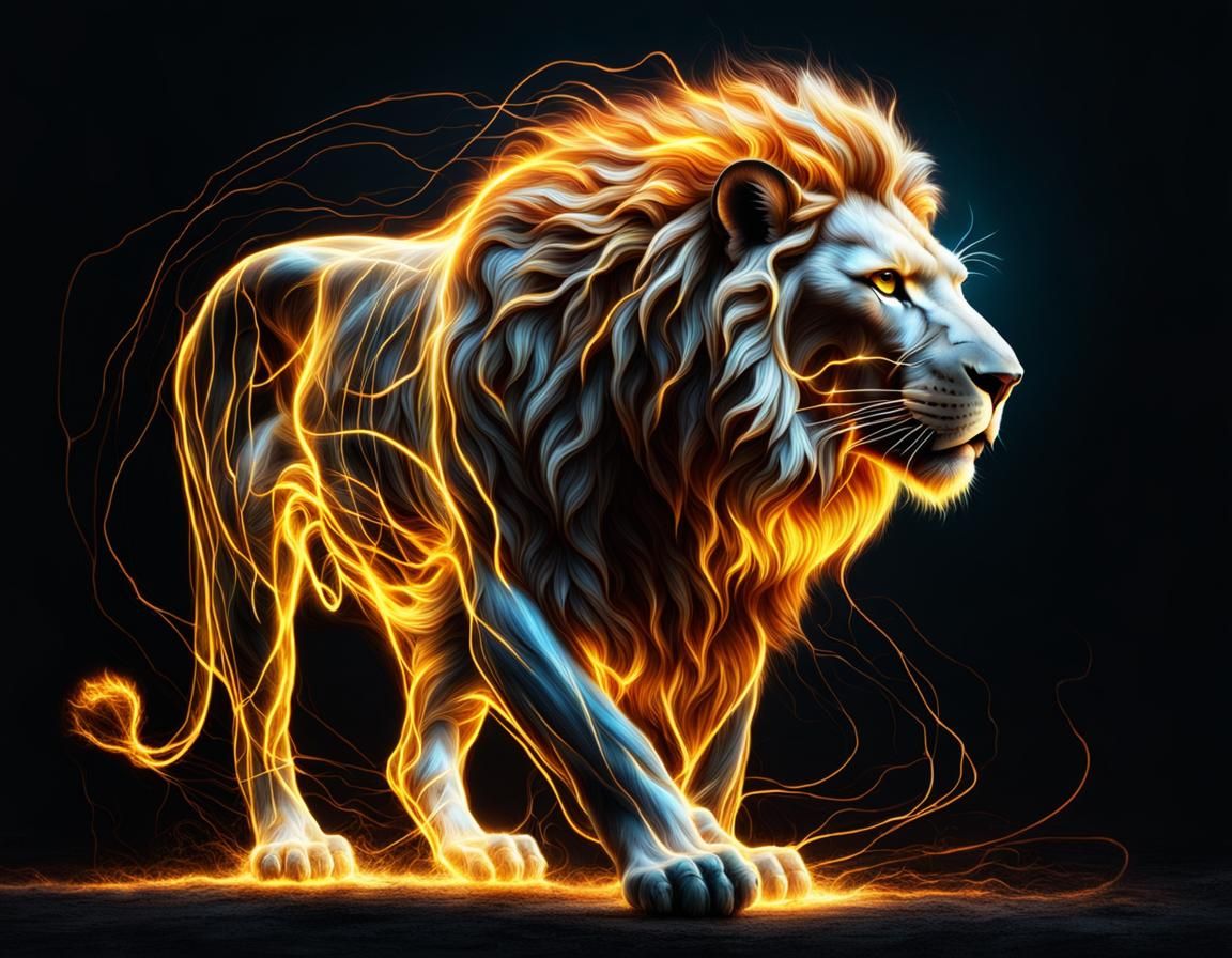 Electric Lion: Shocking and Glowing