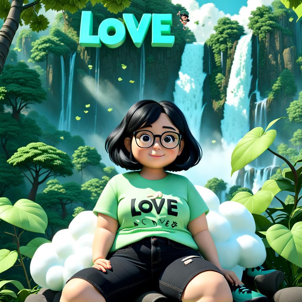 A girl in the jungle