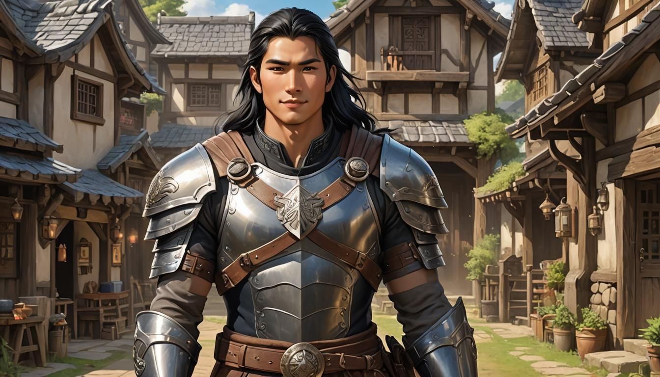 Fantasy Adventurer in Anime Style, Detailed 3D Art