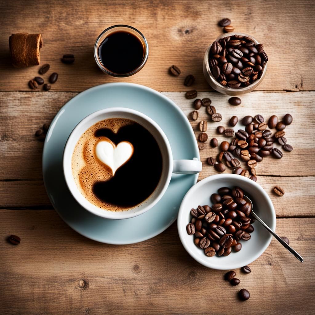 Hyperrealistic Greek Coffee Splash Art