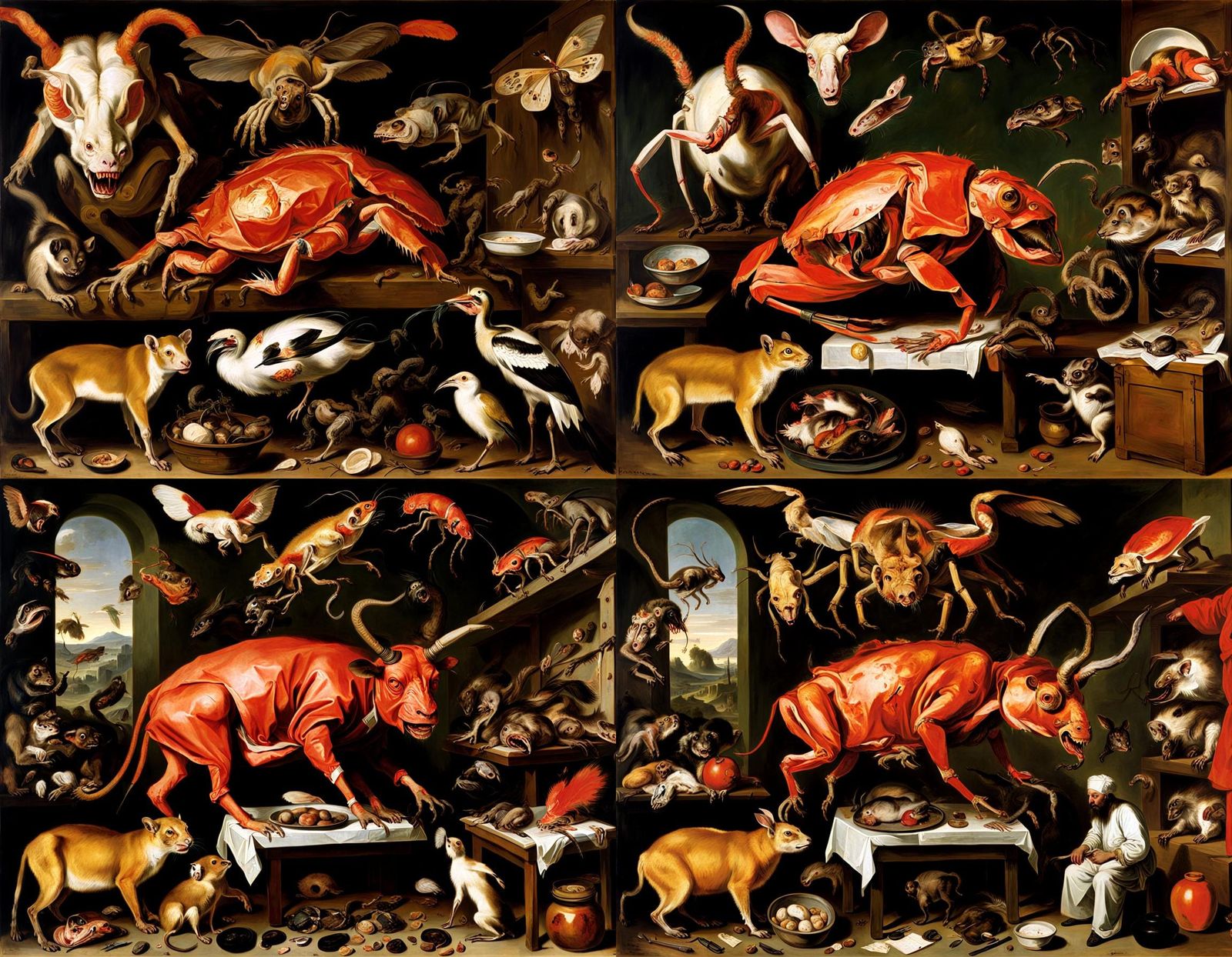 Disturbing Animal Homunculus Vivisection in Baroque Style