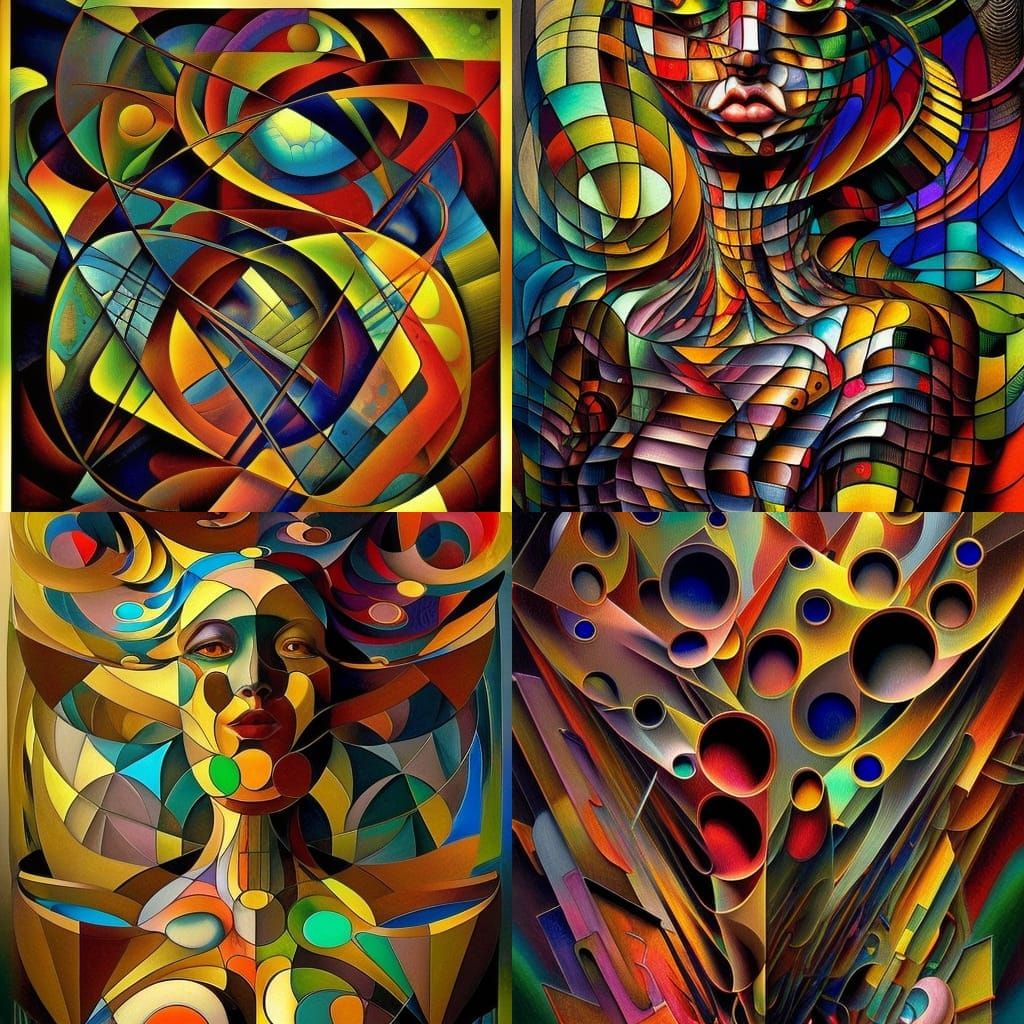 Colorful Abstract Adult Coloring Book Illustration