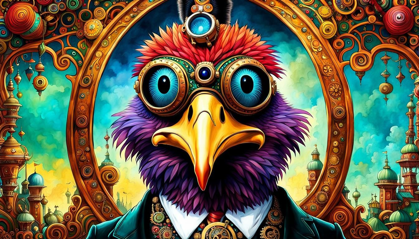 Whimsical Steampunk Dodo Bird in Costume