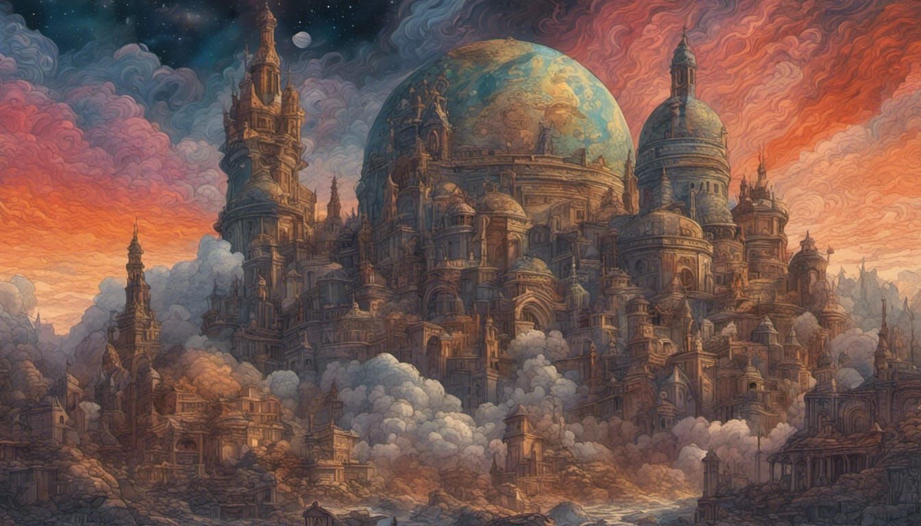 Hyperrealistic Line Art in Gouache and Watercolor