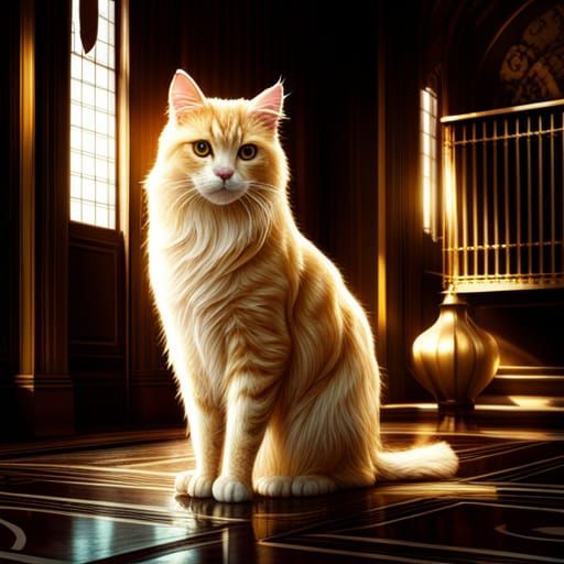 Golden Cat: Epic Cinematic Digital Matte Painting