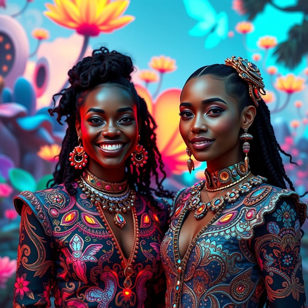 Futuristic Streetwear Fashion in a Murakami-Inspired World