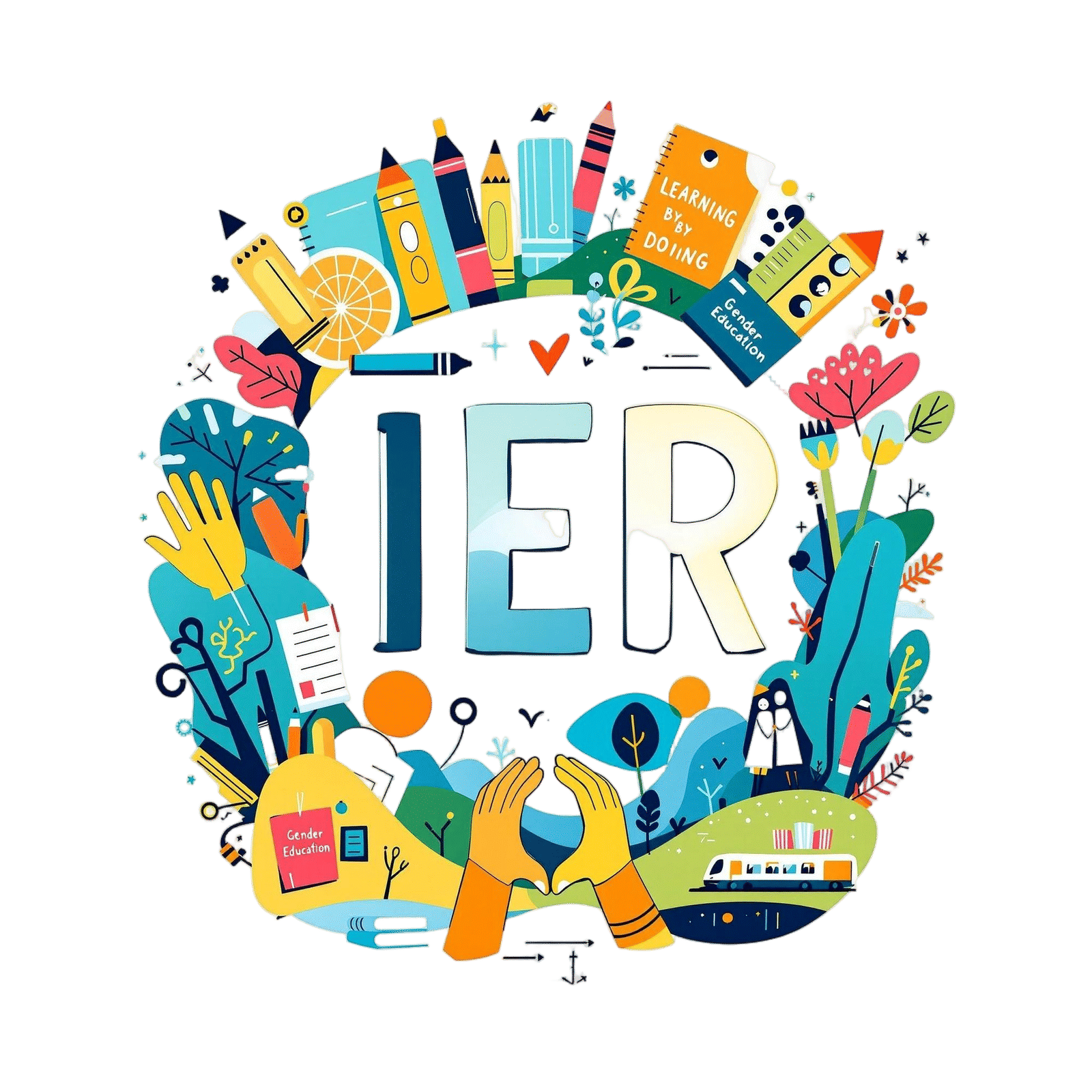 Urban T-Shirt Design with Educational Symbols