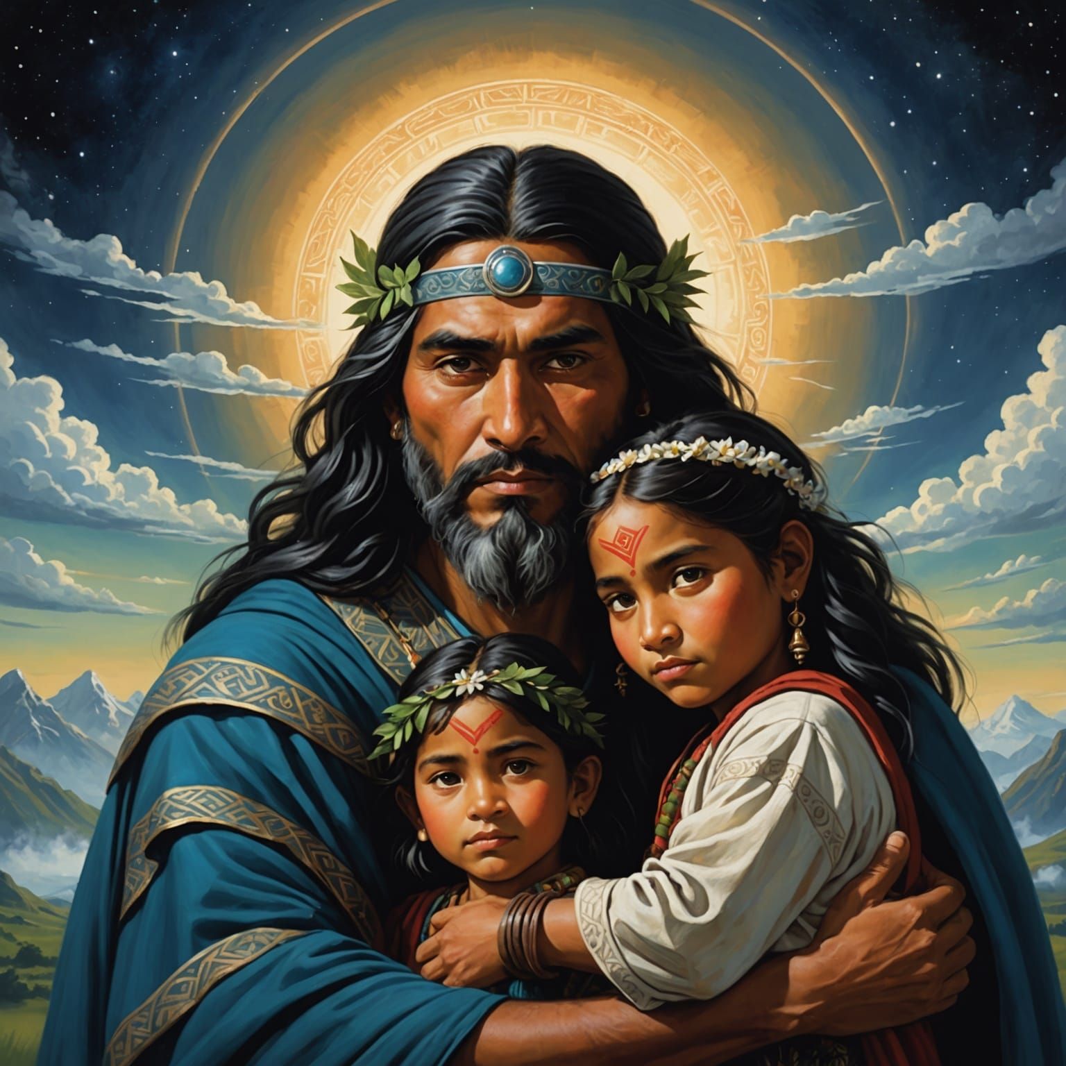 Maori Gods Rangi and Papa Separated by Tāne