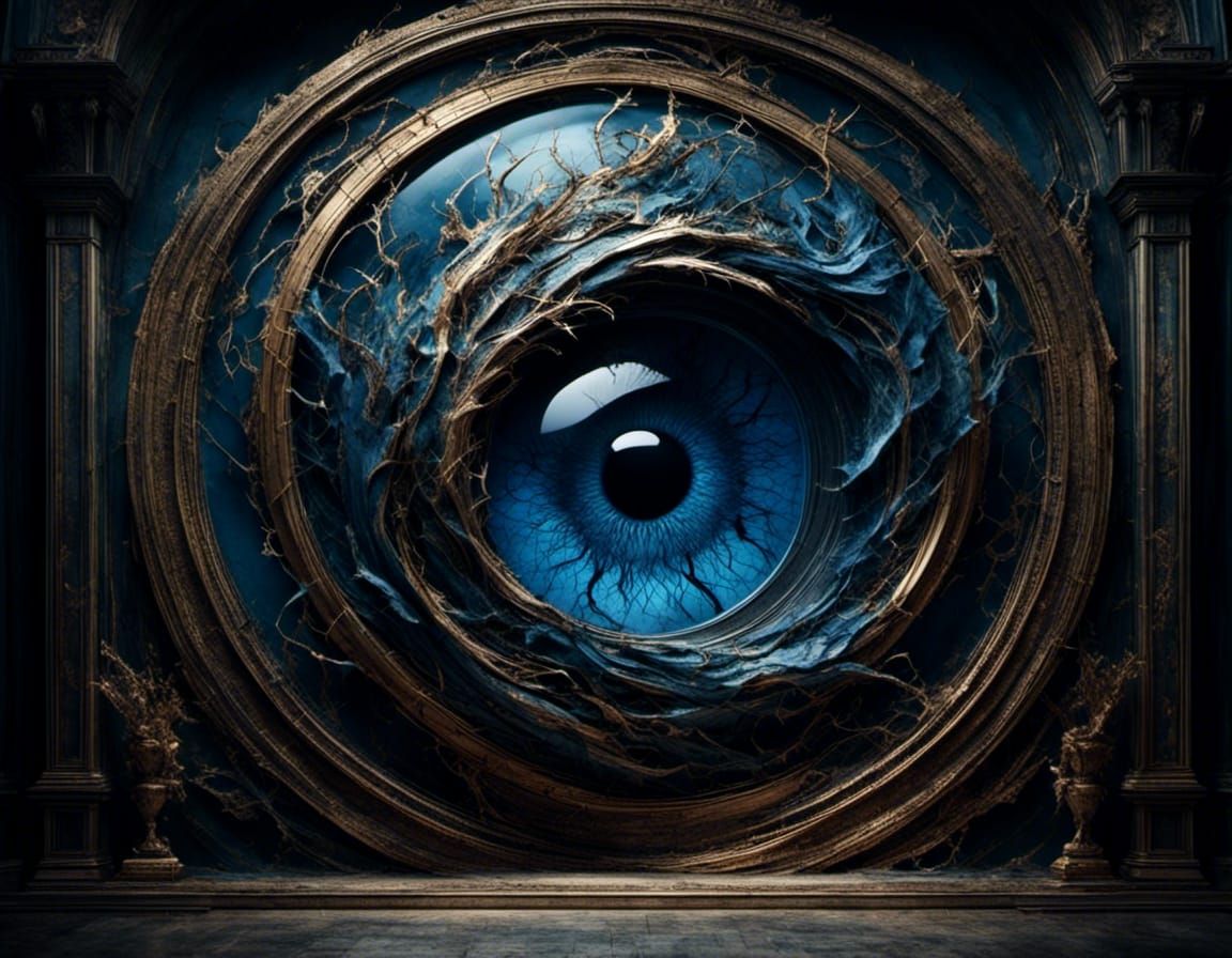 a blue dragon eye