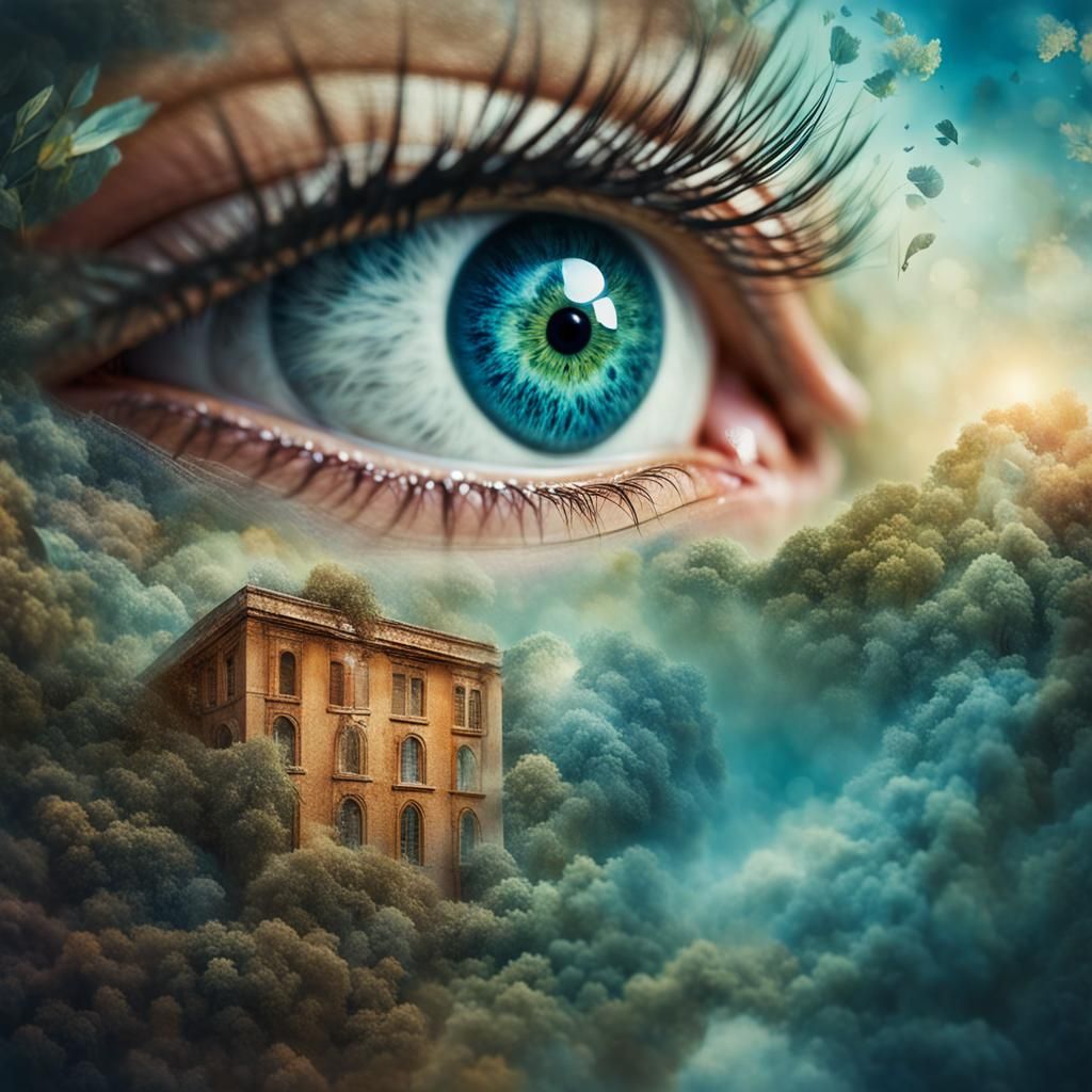 Surreal Eye Reveals Lovers in Soft Focus