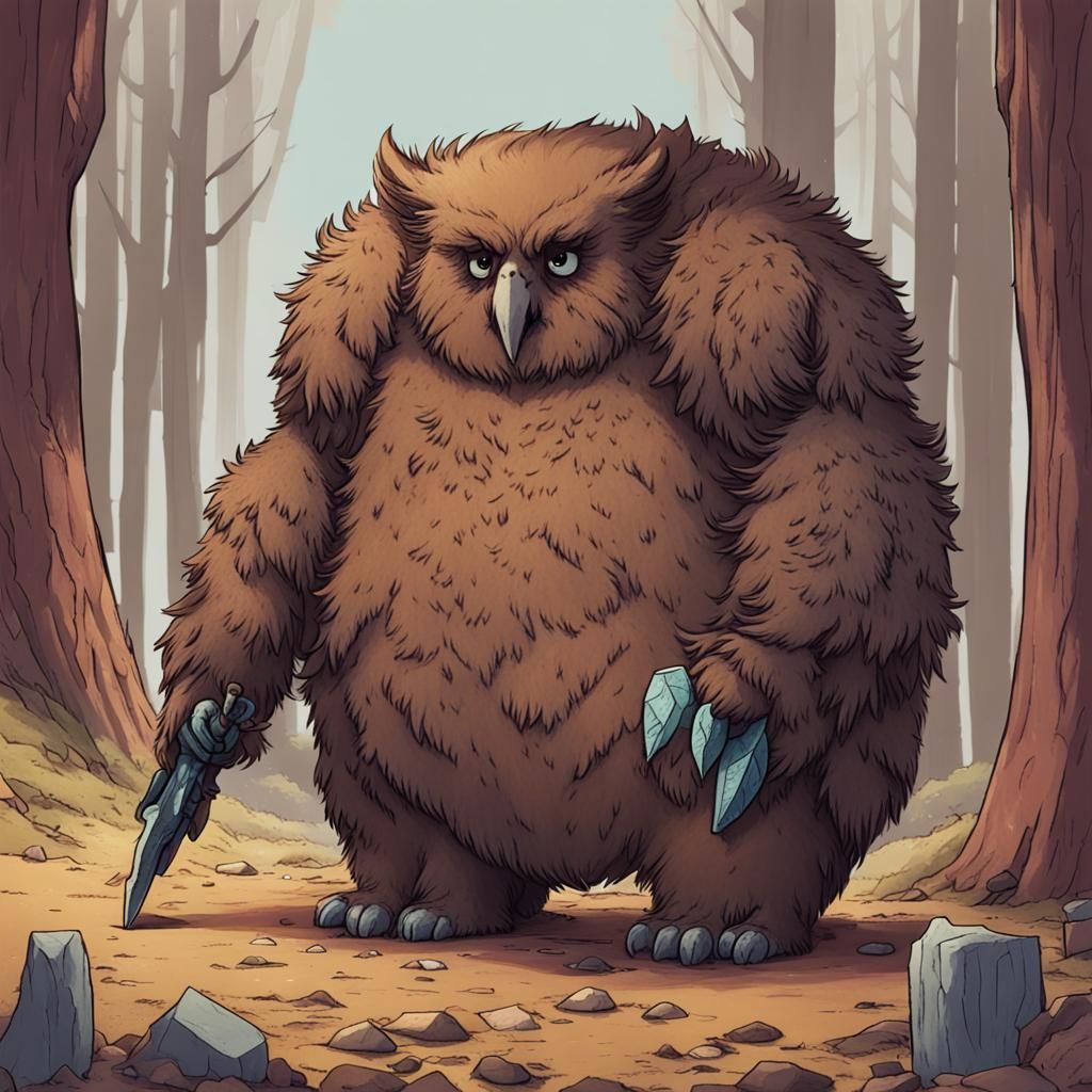 Owlbear Expressing Huge Regret
