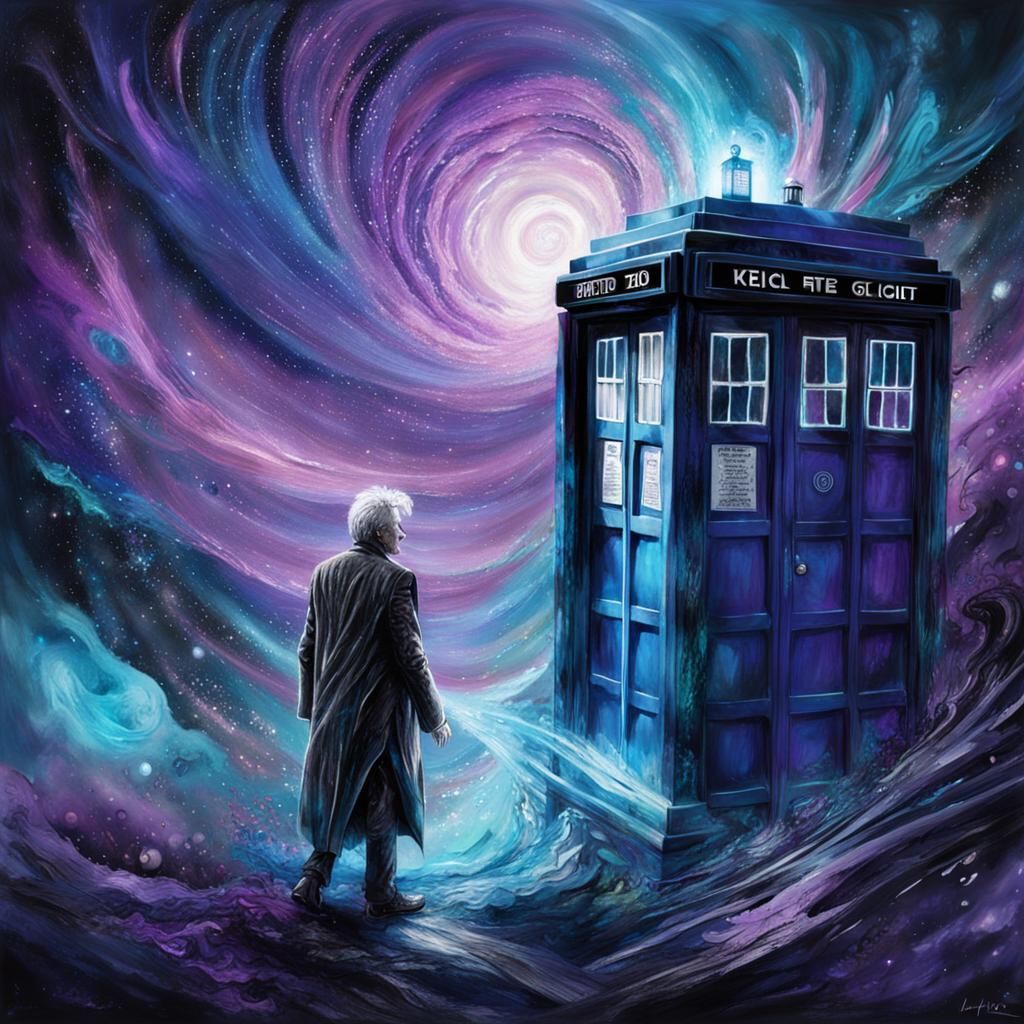 Dr Who and the TARDIS.