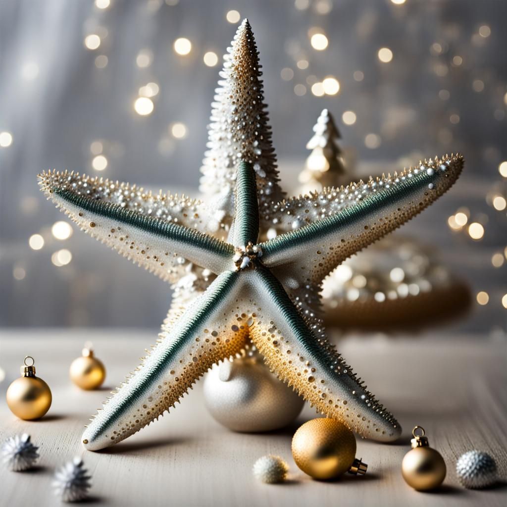 Starfish Christmas Tree: A Metallic Holiday Display