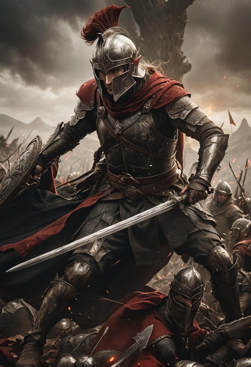 Elven Warrior Portrait in Battle Armor