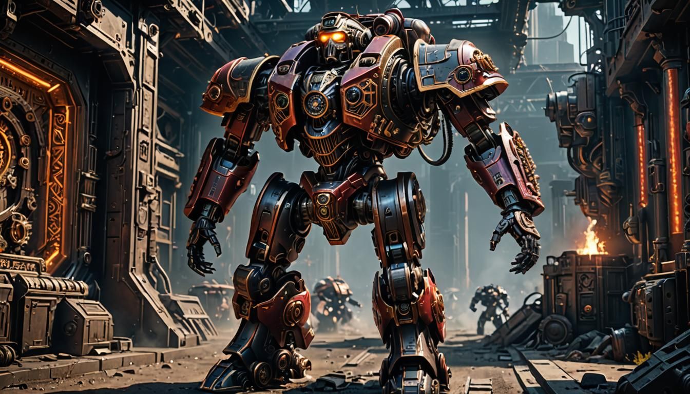 Adeptus Mechanicus Mechanoid in Obsidian Armor