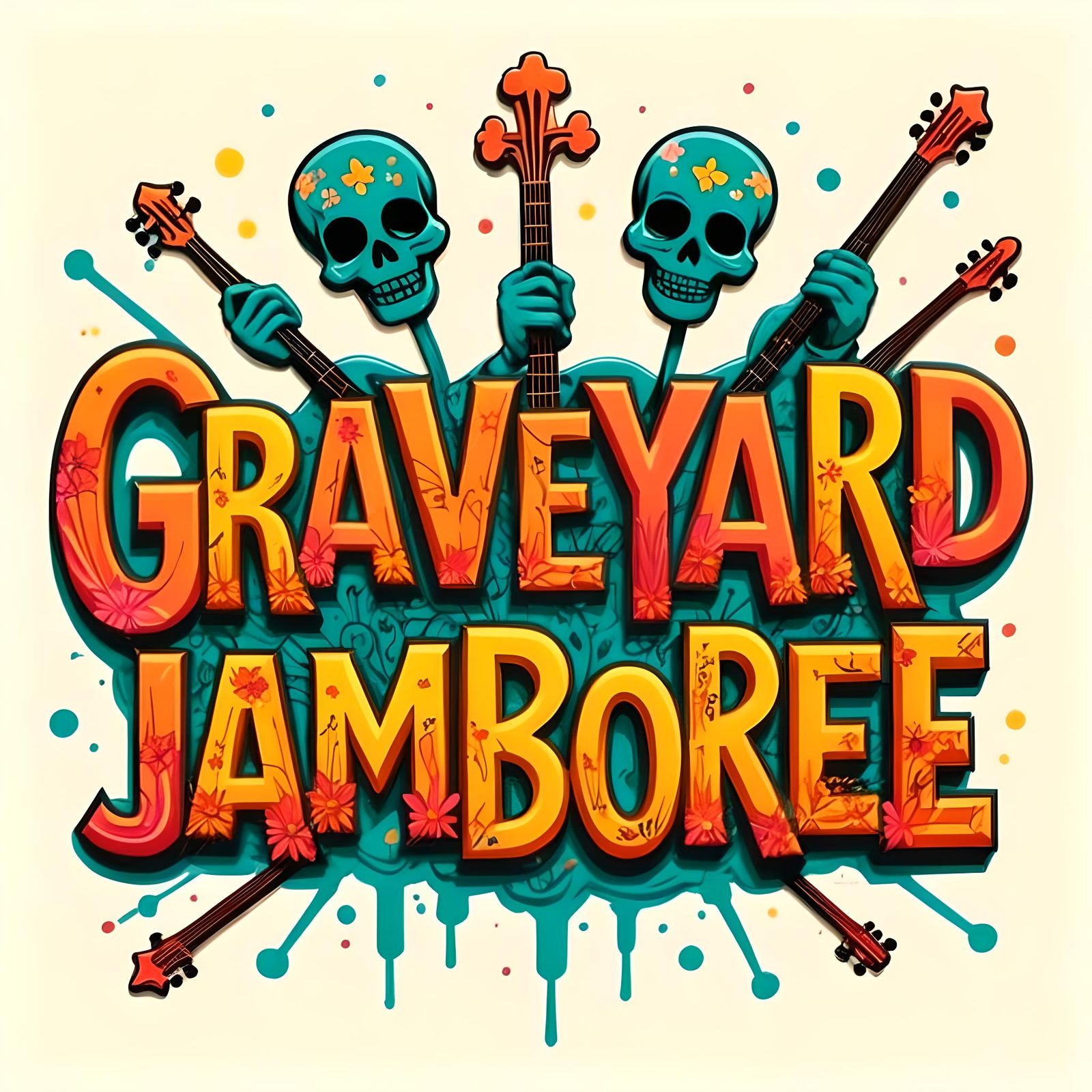 Graveyard Jamboree Logo in Pop Art Style