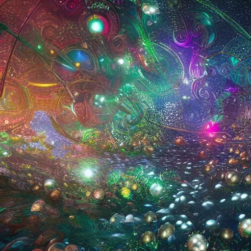 Psychotris Viridis abstract flowing liquidex sparkling twink...