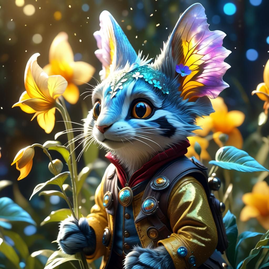 Glittering Flowers in Jean-Baptiste Monge Style