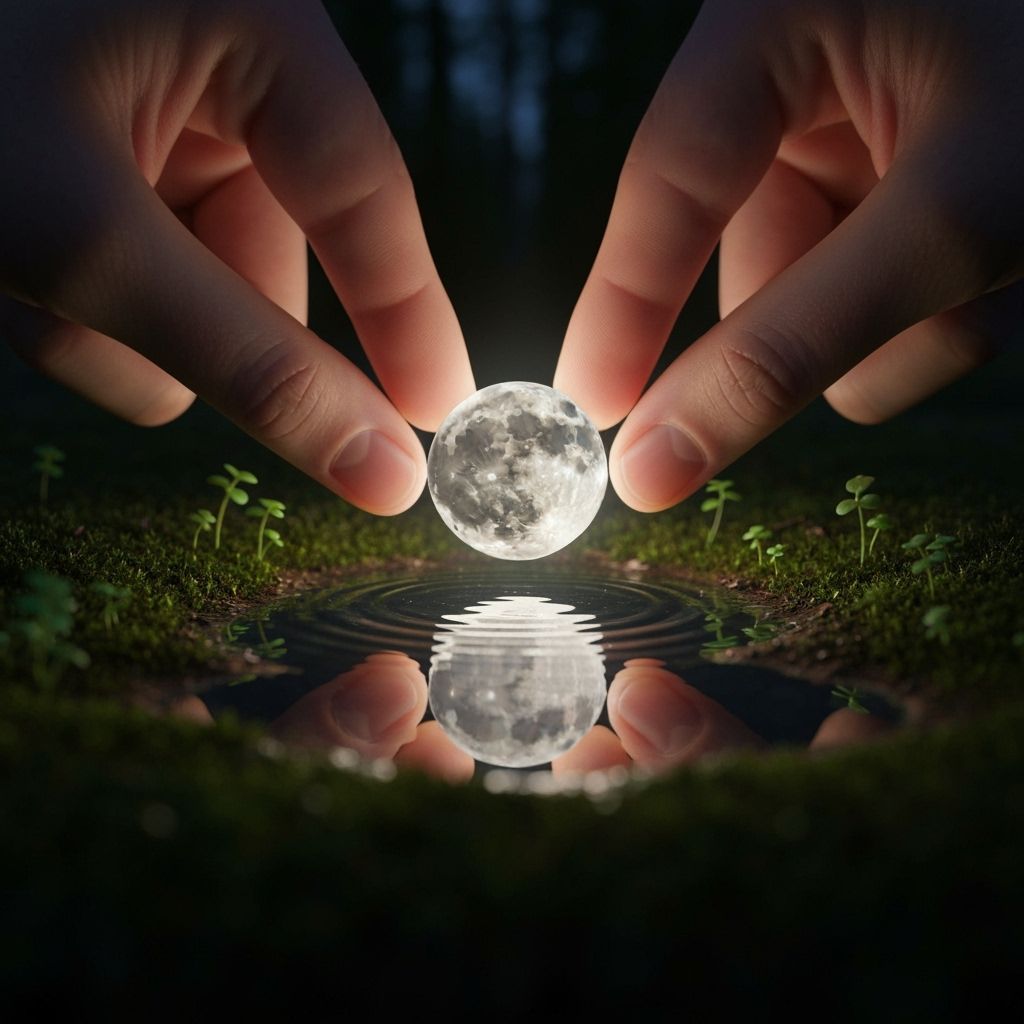 Magical Moon Placement in Forest: Hyper-Realistic Digital Ar...