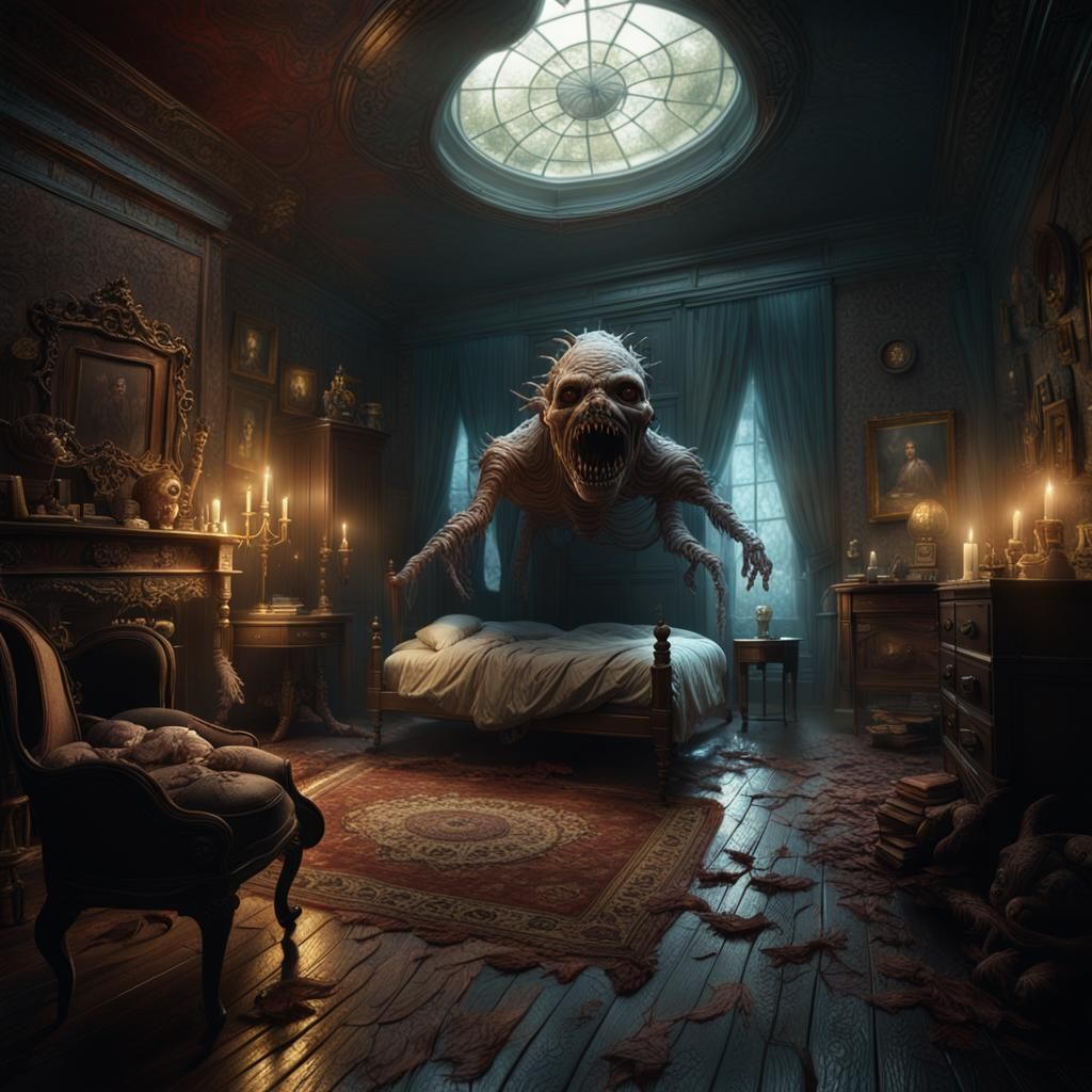 Horrifying Ghostly Creature Bursts Into Victorian Bedroom