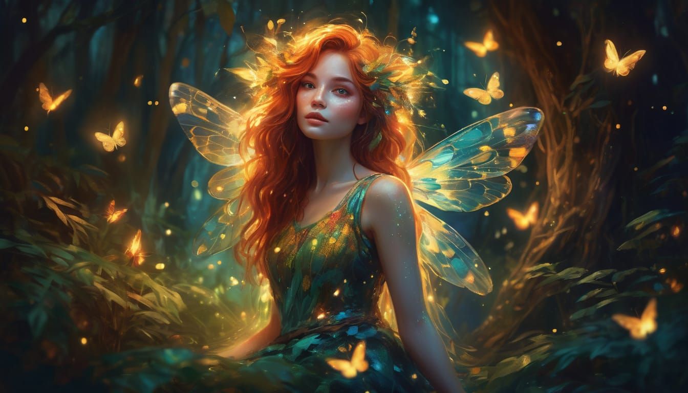 Enchanted Forest Nymph in Fauvism Style