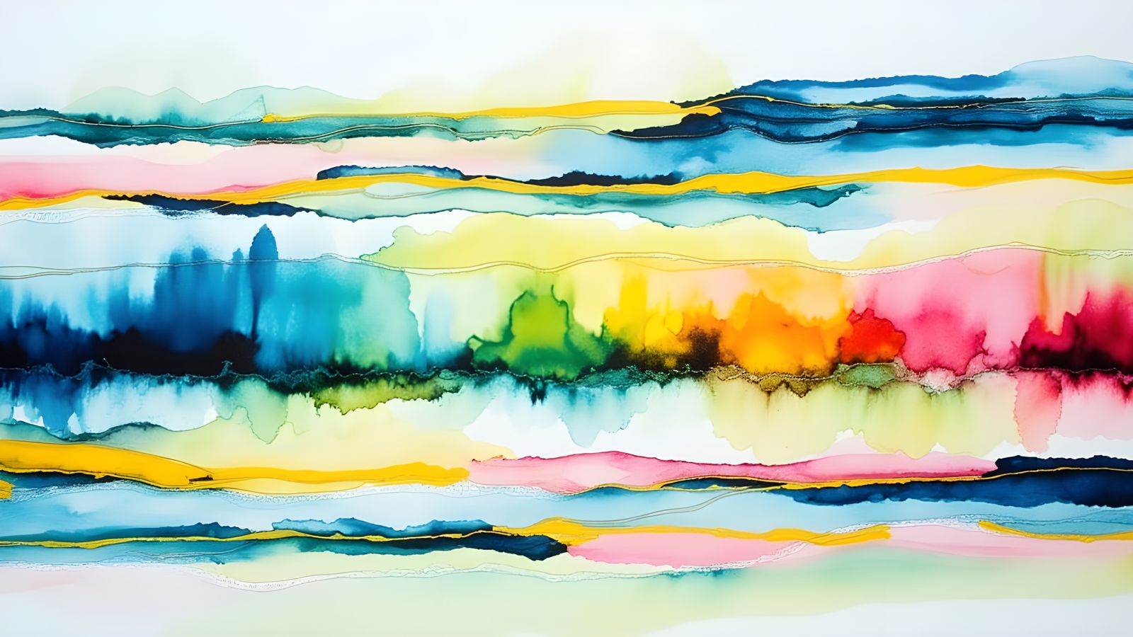 Vibrant Colorfield Stripes in Abstract Expressionist Style