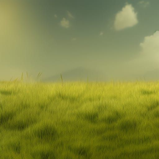 Detailed Matte Painting of Fussy Grass