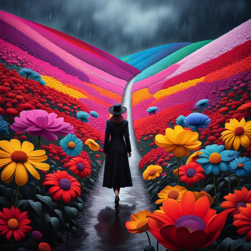 Walking in a surreal landscape